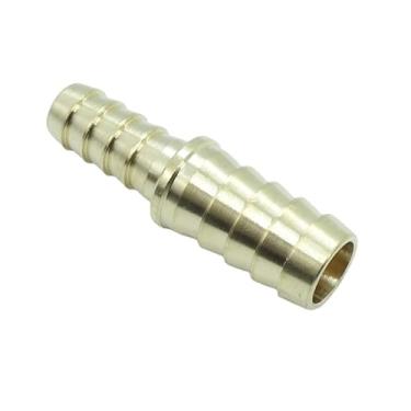 Imagem de CDQBWKJGFJ 1 peça de encaixe redutor de farpa de mangueira de latão, 1/5.1 cm a 3/20.3 cm ID de mangueira de farpa, adaptador de mangueira de emenda de farpa/acoplador, para água/combustível/ar