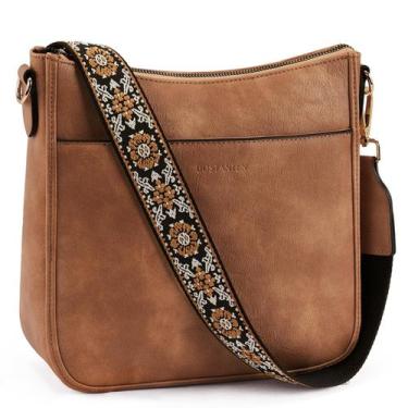 Imagem de Bolsas tiracolo BOSTANTEN Trendy Vegan Leather Hobo Brown