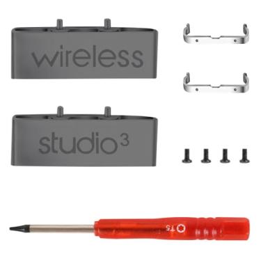 Imagem de Pumyog Peças De Reposição Para Dobradiça Studio 3, Como O Mesmo Kit Reparo Oem A1914, Acessórios Duráveis Compatíveis Com Fones Ouvido Sem Fio Beats By Dre Studio3 (A1914) E Pro (A2924) (Cinza)