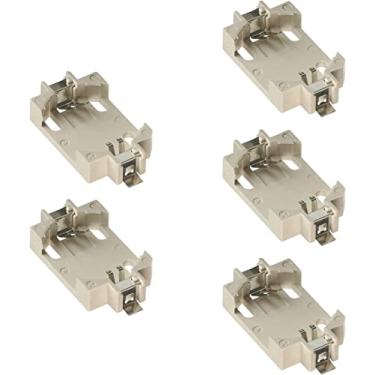 Imagem de Fielect 5 Peças Cr2032 Cr2025 Cr2016 Suporte De Bateria Tipo Botão Horizontal Para Moedas Estojo Recipiente Branco