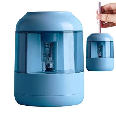 Imagem de Apontador de lápis operado por bateria – Apontador elétrico para casa, jardim de infância, itens essenciais para sala de aula, recipiente para lápis de carvão e lápis de cor