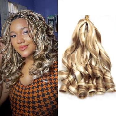 Imagem de Braiding Hair TUVOJALE French Curl 30 cm, 8 pacotes sintéticos