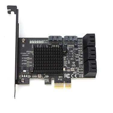 Imagem de Serounder Placa Adaptadora PCI-E, PCI-E para SATA3.0 Card 8-Porta SATA3.0 Cartão de Expansão Com Marvell 88SE92XX+JMB5XX para 7/8/10 Ubuntu