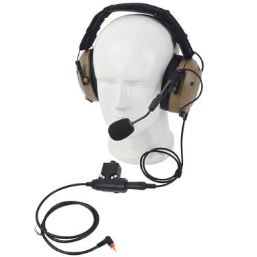 Imagem de Pdflie Fone de ouvido de comunicação tático militar Airsoft com cancelamento de ruído de 26dB com microfone U94 Ptt para Motorola DLR110 TLK100 TLK110 SL300 SL1600 SL2600 SL3500e SL4000 SL7000e