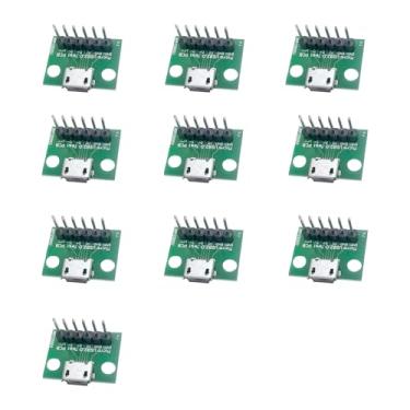 Imagem de WLGQ Placa de breakout PCB Micro USB 2.0, interface de 6 pinos, pacote com 10