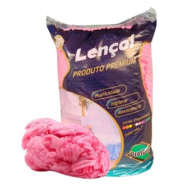 Imagem de Lençol com Elástico Rosa 2,10 m x 90 cm (PROTDESC) - Pacote com 10 Uni