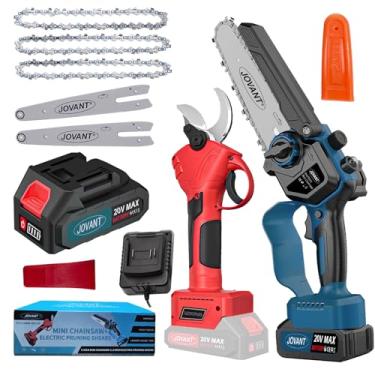 Imagem de jovant Tesoura De Poda Elétrica 2 Em 1 E Motosserra, Podador Elétrico Para Aparar Árvores De 1,2 Polegadas, Serra A Bateria De 6 Polegadas Com Bateria De 20 V 4,0 Ah, Ferramentas Elétricas De Jardim