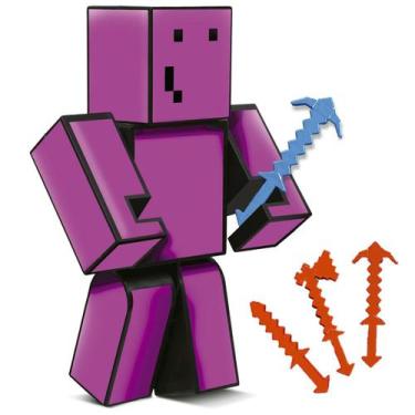 Imagem de Boneco Melzinha Jogo Mine Youtuber com Ferramentas 15cm Craft - Algaza