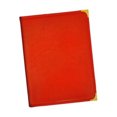 Imagem de Esquirla Capa para cardápio de restaurante 9,6 x 12,6 polegadas, elegante, transparente, com visualização clara, pasta para cardápios, para festas de, Vermelho