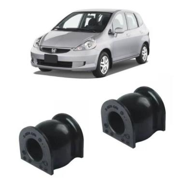 Imagem de Kit 2 Bucha Barra Estabilizadora Dianteira Honda Fit 03/... - Solupe P