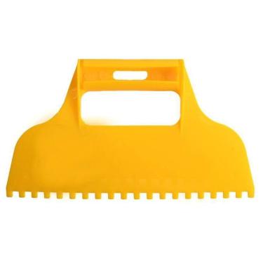 Imagem de Espatula De Plastico Dentada Para Pintura Amarelo 23X12,5Cm