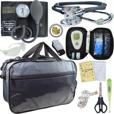 Imagem de Kit Enfermagem + Aparelho Medidor Glicose Completo Premium - Love Saud