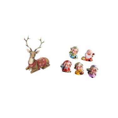 Imagem de Fenteer Escultura de Rena, Alce, Veado, Ornamento, Estátua para Sala de Estar, Escritório, Quarto, Decoração de Fazenda, Da Fortuna, Riqueza, Mini Escult