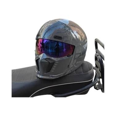 Imagem de Capacete De Motocicleta Retro Unissex Com Design Scorpion Compatível C