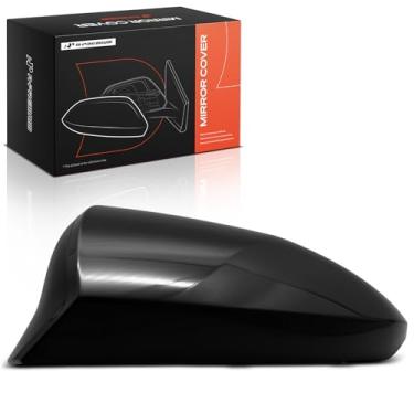 Imagem de A-Premium Tampa do espelho retrovisor do lado do motorista - compatível com Hyundai Tucson Santa Cruz 2022 2023 2024 - Preto liso, sem furo de seta