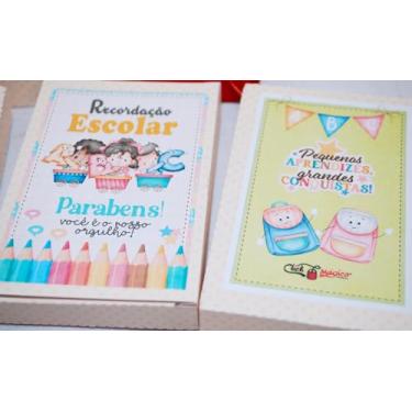 Imagem de Kit Recordação Escolar, Caixinha para KitKat, Lembrancinha de Formatura ABC, Decoração Infantil com Tema Educativo (20 unidades Recordação Escolar)