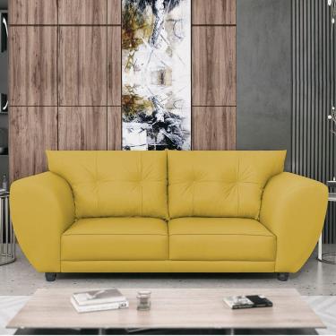 Imagem de Sofá 2 Lugares Tulipa Suede - Amarena Móveis Amarelo