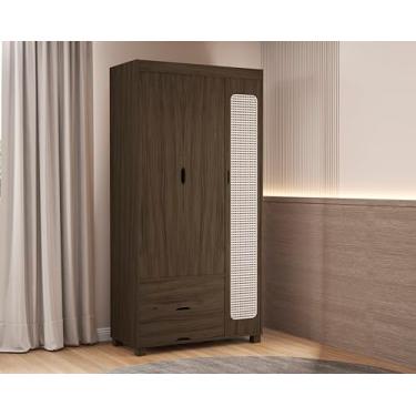 Imagem de Guarda Roupa Para Quarto de Solteiro MDF Design Moderno Clara (Chocolate)
