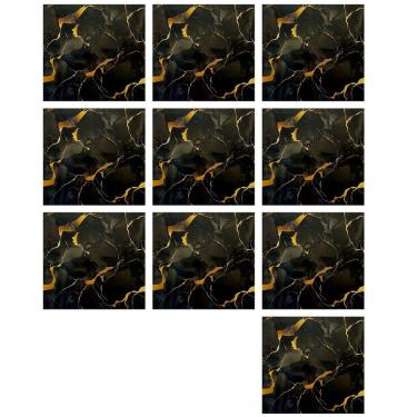 Imagem de Placa Adesiva Marmore 3D Kit 10 uni Obra Reforma Casa Cozinha Sala Quarto Escritorio Painel Autocolante Moderno