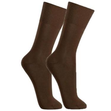 Imagem de Meia Social Selene 1 par Masculina adulto 39 ao 43 REF //8050, Café, 3