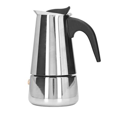 Imagem de Máquina De Café Expresso Sluffs 304 De Grau Alimentício Em Aço Inoxidável, Pote De Café Expresso Engrossado Para Fazer Café Em Viagens Domésticas(6 Pot Big Belly Style 300ML)
