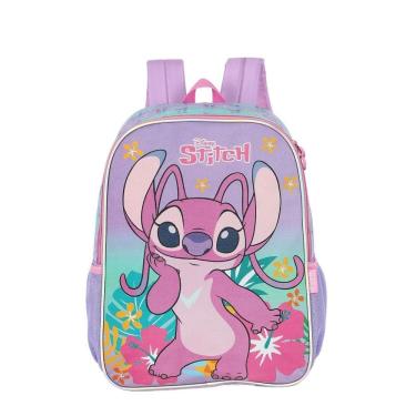 Imagem de Mochila de Costas Luxcel Stitch Floral Aloha Roxo