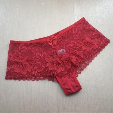 Imagem de Calcinha Lyllys em Renda Cor:RubiTamanho:M - De Prazer, Rubi, M