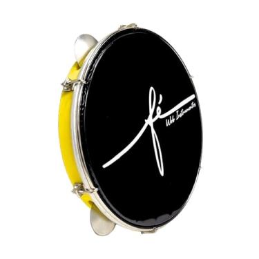 Imagem de Pandeiro Pele Preta Fé Web Instrumentos Profissional (AMARELO)