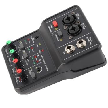 Imagem de Cryfokt Console de Mixagem de Som Compacto de 2 Canais Com USB para Gravação de Música Em karaokê Doméstico, Desempenho Estável e Alta Precisão para Amadores de Estúdio, Material de Liga Plástica