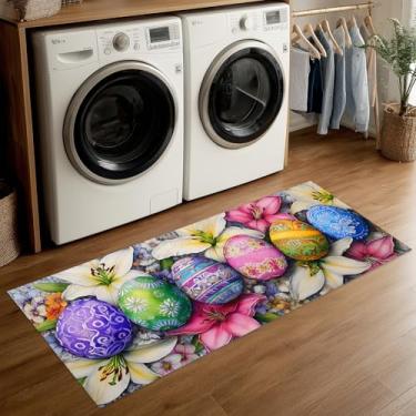 Imagem de ANNA QUEEN Tapete de lavanderia 50 x 129 cm – Tapete antiderrapante para cozinha rústica, entrada, cabana e decoração de casa