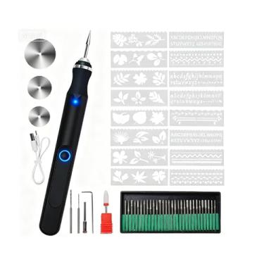 Imagem de Caneta de gravação Resparked de 37 bits, caneta gravadora sem fio recarregável por USB, máquina de gravação DIY portátil, caneta de gravação personalizada, caneta de gravação para metal, madeira