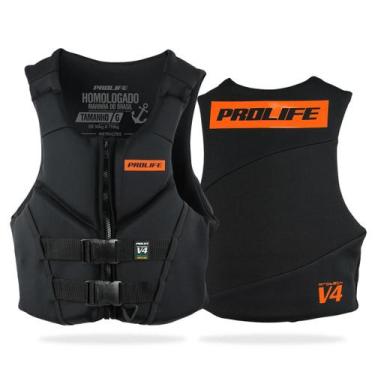 Imagem de Colete Salva Vidas Homologado Protech V4 - Prolife, Laranja, G1 (De 55