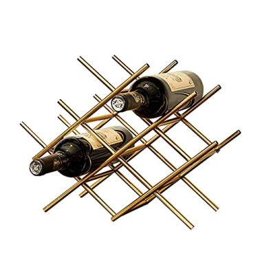 Imagem de Suporte de prateleira de vinho de bancada para armazenamento de vinho suporte de garrafa de vinho para bar de cozinha doméstica - sem necessidade de montagem (tamanho: 39,5 * 17 * 30) ()