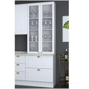 Imagem de Cristaleira 02 Portas 02 Gavetas Nova York Henn Branco Hp