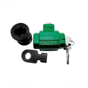 Imagem de Cadeado Porta Aco Enrolar Piso Tetra Dovale Verde