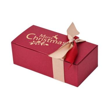 Imagem de Caixas De Presente De Natal, 10 Peças, Caixas De Papel Com Laço De Fit