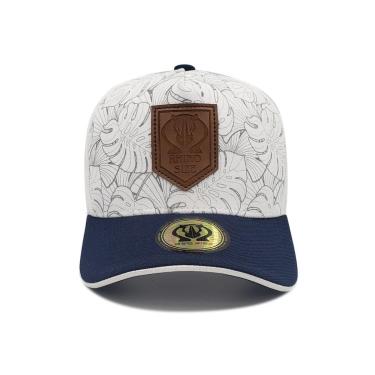 Imagem de Boné Trucker Aba Curva Estampado Branco Marinho Rhs-163 Rhino Size-Masculino