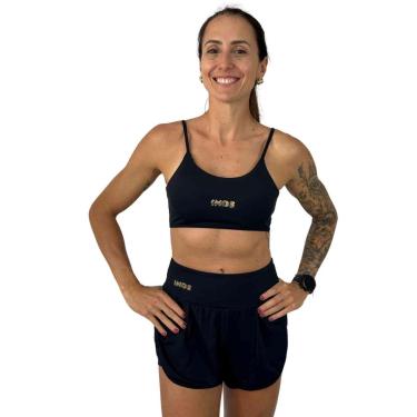 Imagem de Conjunto Top Short Feminino Indrills Fitness Move Ônix-Feminino