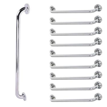 Imagem de Barra de Apoio Alca 80cm kit 9 Uni Acessibilidade Deficiente Cadeirante Idoso Banheiro Box Seguranca Corrimao Corredor