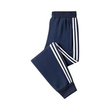 Imagem de Calças De Esporte Para Crianças Com Forro De Fleece Espesso Para O Inv