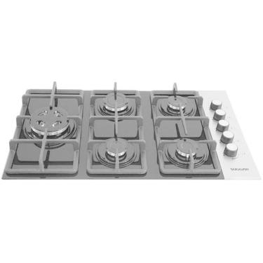 Imagem de Cooktop Suggar Mesa De Vidro Inox 5 Bocas à Gas FG5335VPIX Preto Bivolt