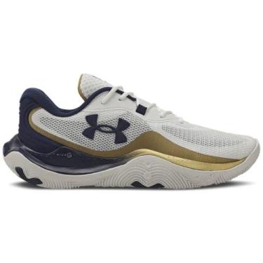 Imagem de Tênis under armour buzzer 2 m, Branco, Dourado, 40