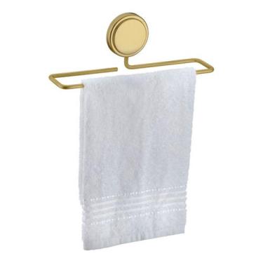 Imagem de Porta Toalha De Banho Rosto Toalheiro Fixação Adesiva 24cm Para Banhei