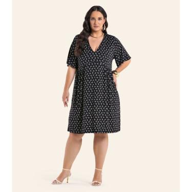 Imagem de Vestido Feminino Curto Manga Ampla Secret Glam Preto