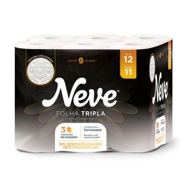 Imagem de Papel Higiênico Neve Supreme Neutro Folha Tripla Leve 12 Pague 11 Unid