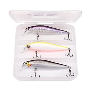 Imagem de Conjunto de iscas de pesca de minnow preto 3 unidades 90Mm / 10G Crankbaits Wobblers para lúcio Kit de isca artificial 90Mm-10G-Setb
