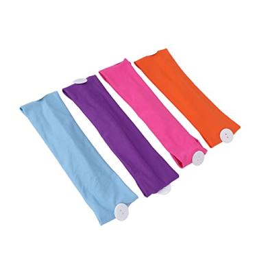 Imagem de Faixas de cabelo femininas, faixa de cabelo de corrida elástica elegante respirável lavável para maquiagem para esportes(TZ77-2 quatro pacotes)