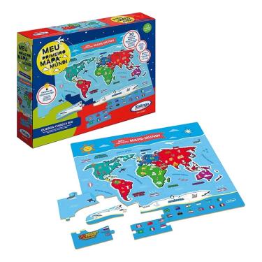 Jogo quebra cabeca puzzle kids motos 100 pcs toia