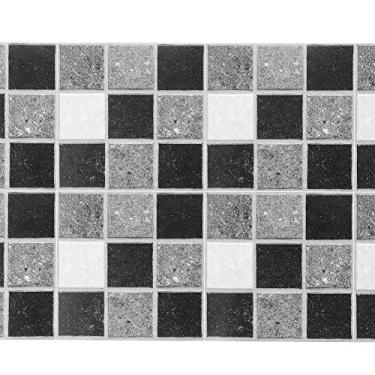 Imagem de Adesivo de azulejos, decoração de parede 19 peças adesivo de parede de azulejos de cerâmica adesivo de azulejos autoadesivos 39,4 x 7,9 pol.