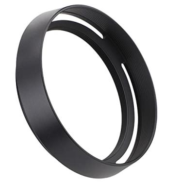 Imagem de Para-sol de lente de metal com tampa para câmera digital Leica Q2 Q Q-P QP Typ 116 Typ116 preta